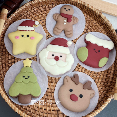 Dough派对圣诞老人姜饼人小鹿树馒头花样造型儿童辅食烘焙模具