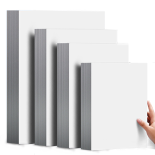 元浩350克荷兰白卡纸300g加厚400g白色卡纸A4绘画美术马克笔专用A3硬质8K四八开4K手工模型平面构成手绘画画