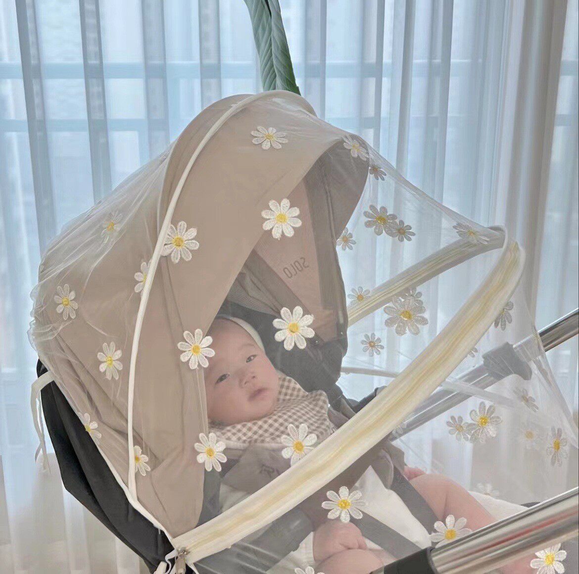 韩国ins风婴儿车蚊帐全罩式通用宝宝推车蚊帐夏季防蚊罩透气纱帐