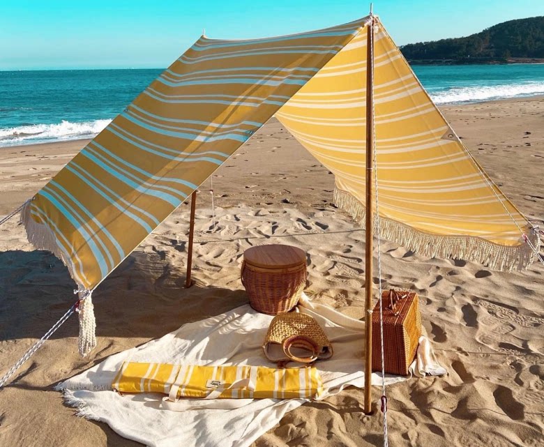 ins风韩国户外露营天幕亲子活动山地野营帐篷海边儿童防嗮遮阳棚