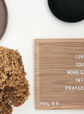 北欧ins橡木字母留言板wooden letterboard木制相框含460字母道具