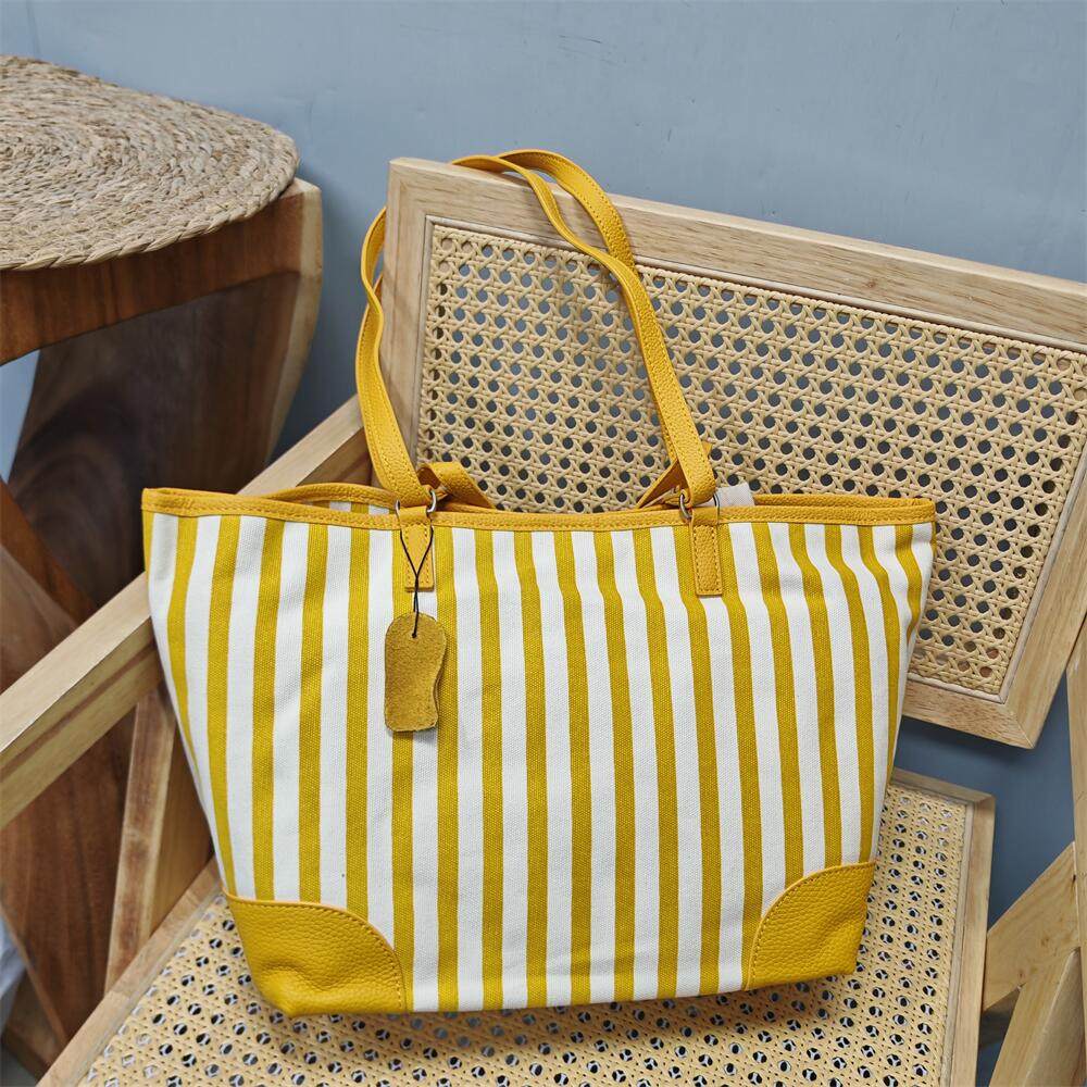 外贸出口尾货清仓大甩卖头层牛皮配帆布真皮购物袋包腋下女士大包