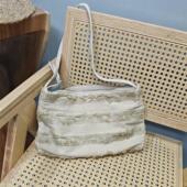 外贸出口尾货清仓大甩卖特价 处理休闲布配头层牛皮真皮信封女士包