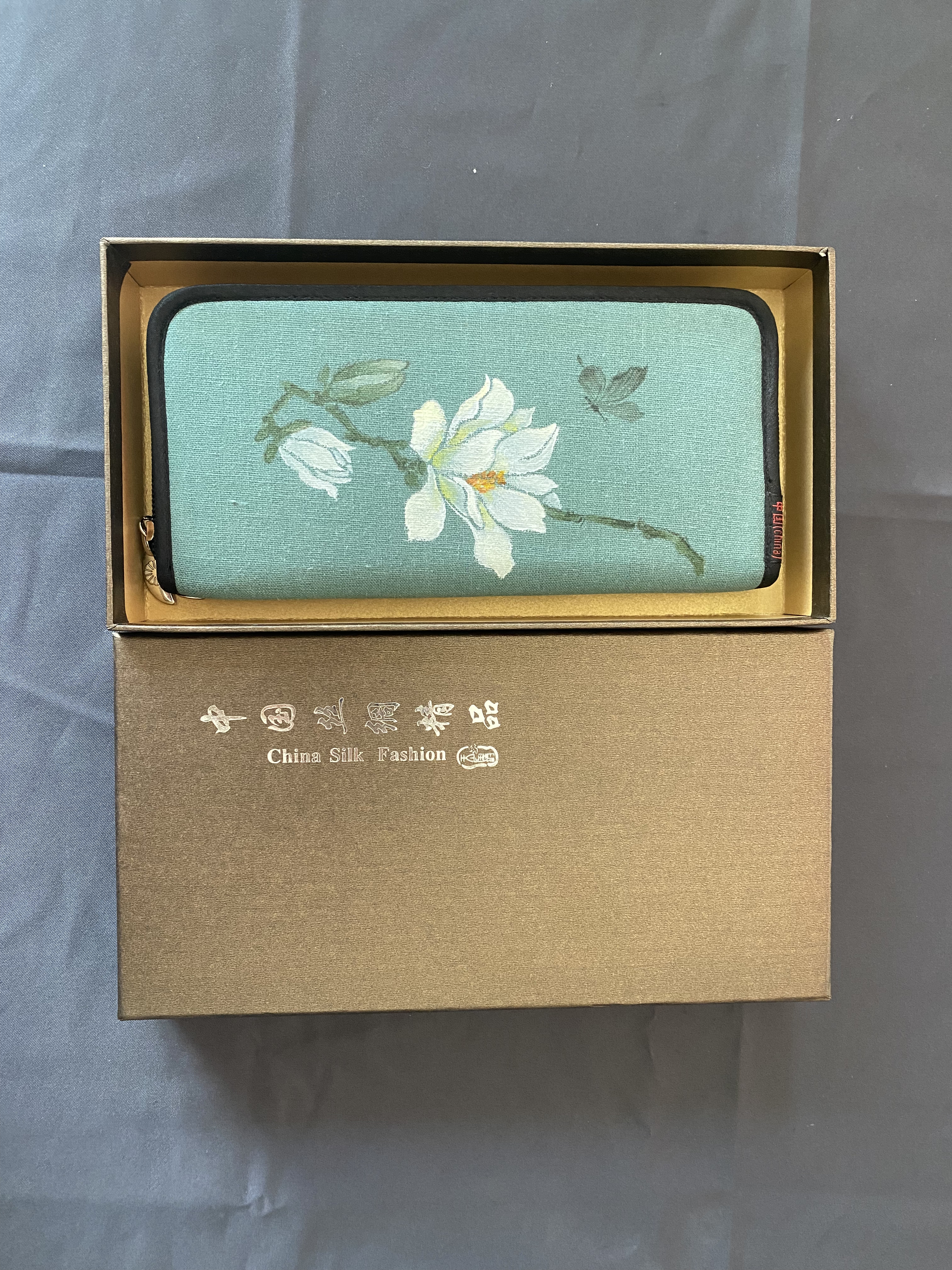 2026手绘新品棉麻手拿包文艺小清新复古风森系布艺钱包礼物女卡包