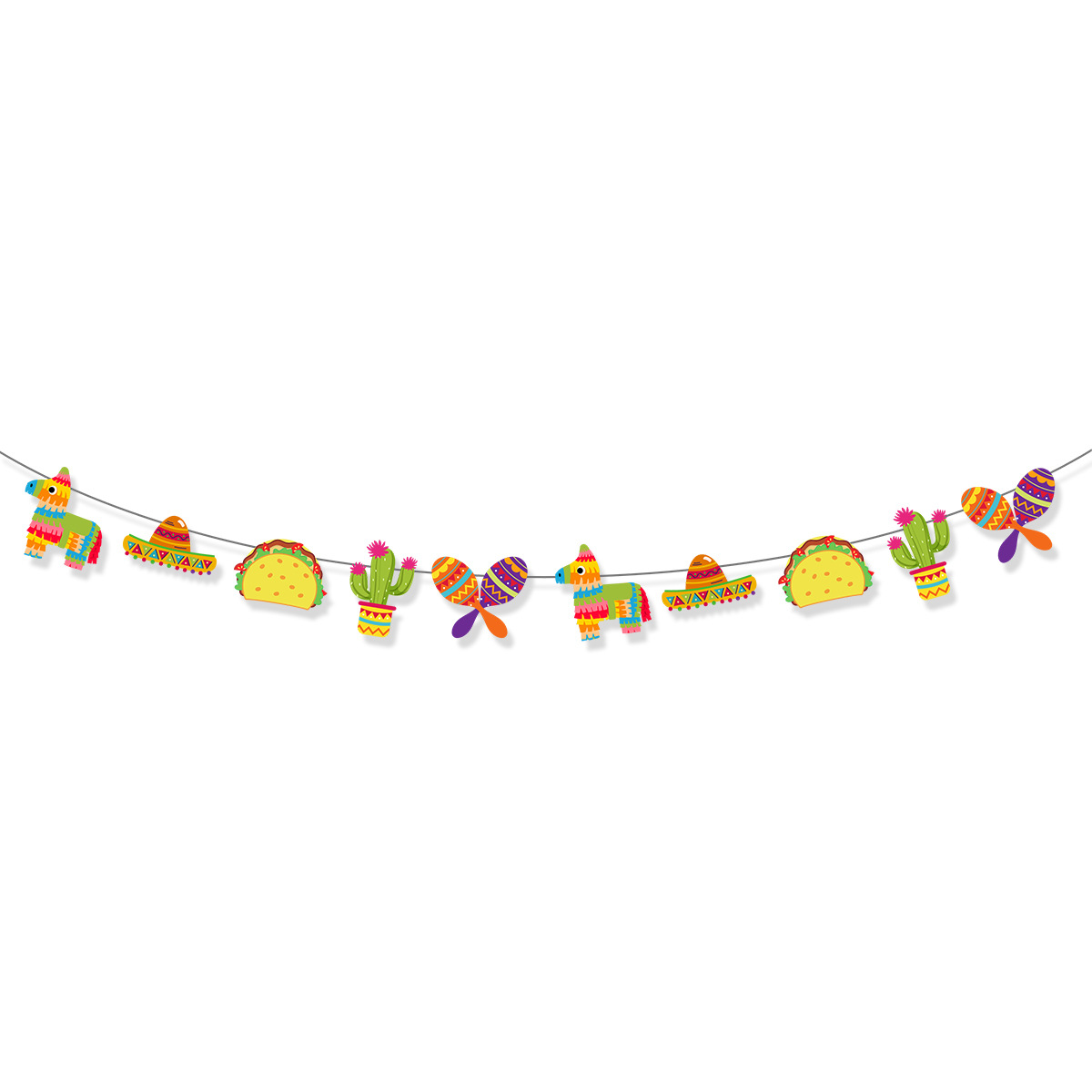 墨西哥嘉年华主题派对装饰拉旗