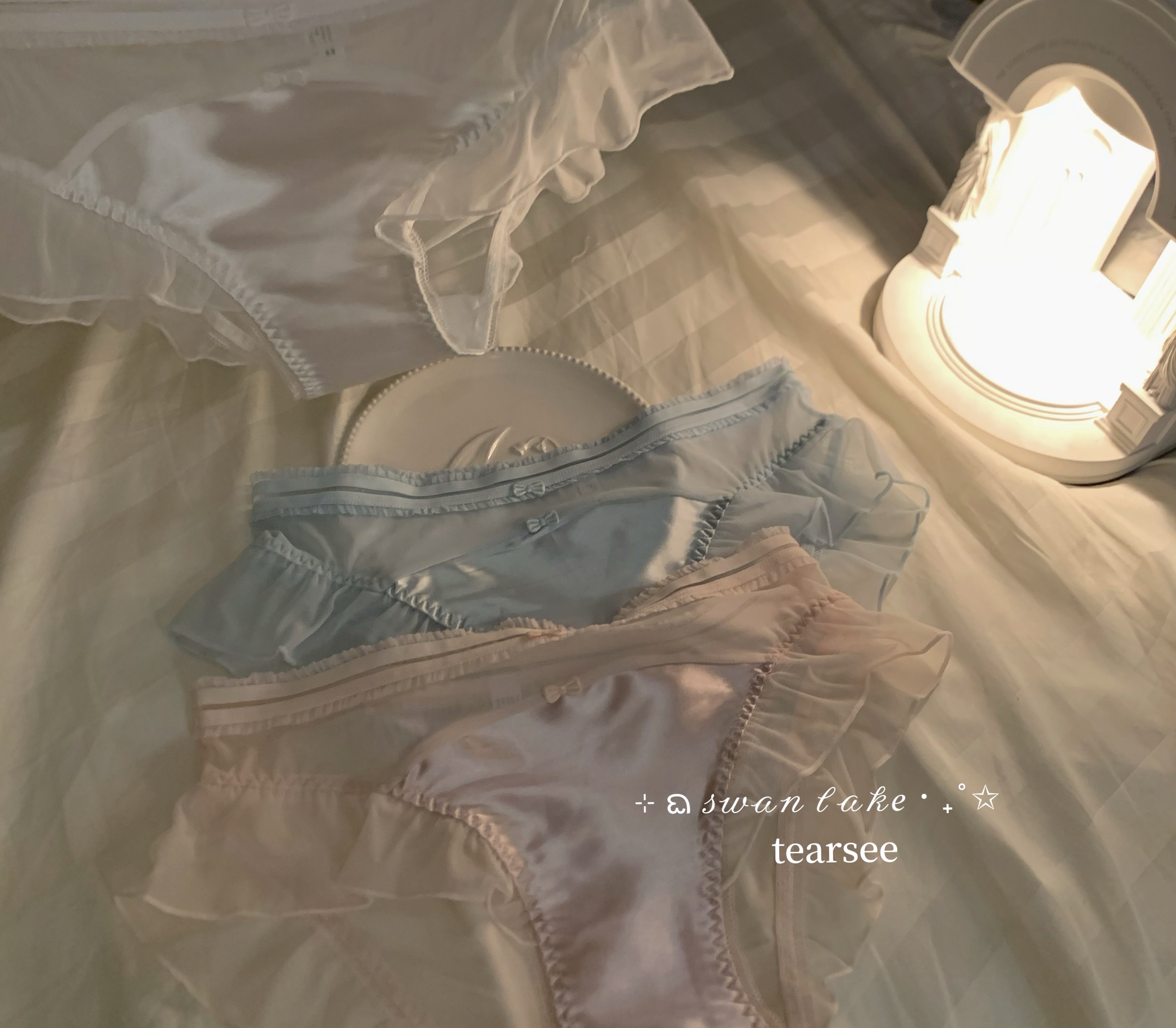 甜美蝴蝶结少女日系网纱纯欲内裤