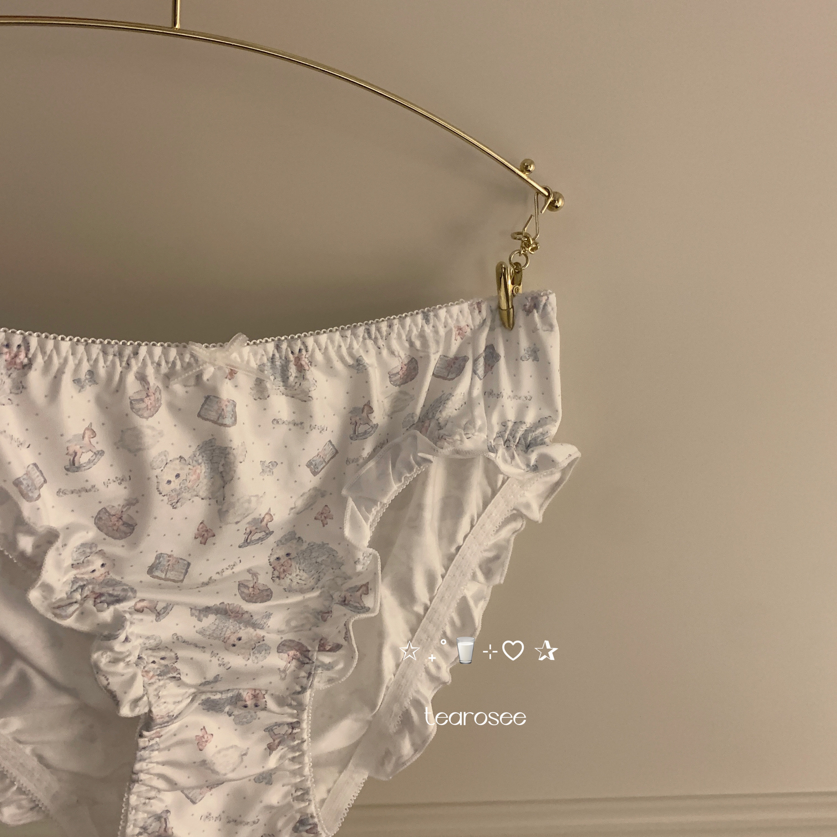tearosee  奶香小猫咪 可爱日系少女印花低腰包臀舒适三角内裤