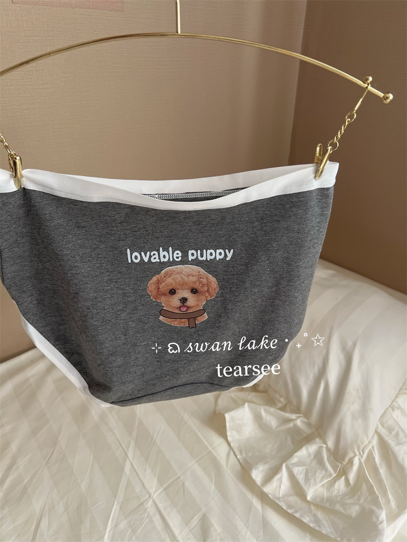 tearosee 你的小狗 可爱卡通印花内裤舒适无痕运动透气少女内裤