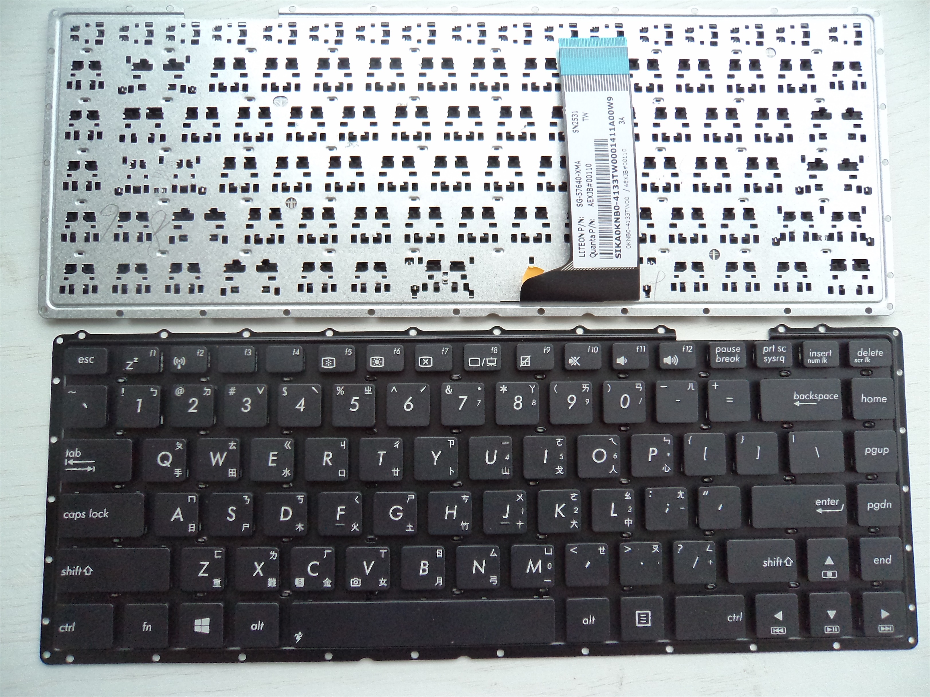 ASUS华硕X451V W419L K455L A455L F455L X453 Y483L繁体中文键盘