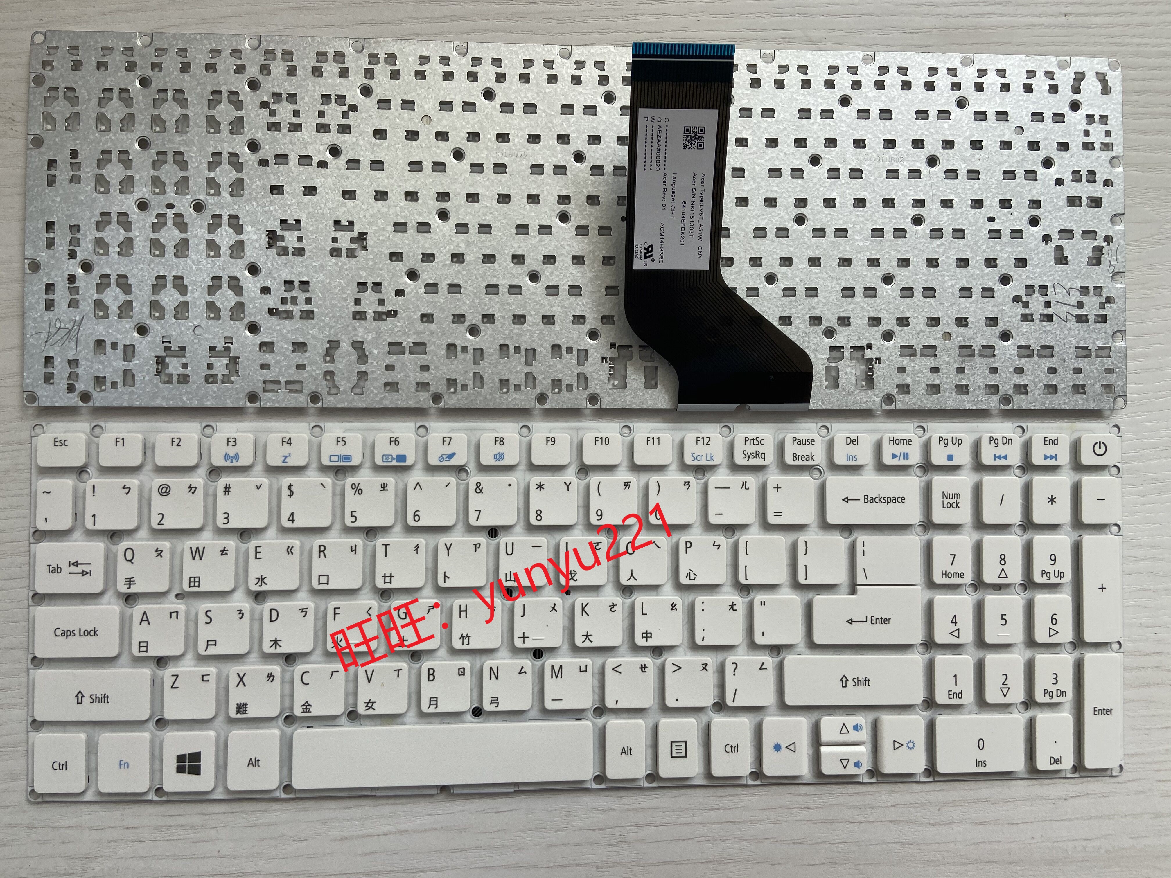 宏碁E5-522 573T 532G G-557U E5-574 E5-573G 白色 繁体TW键盘CH