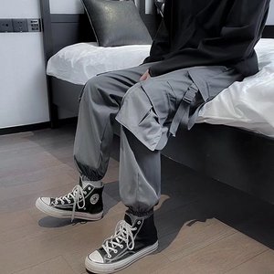 男秋冬技能暗黑风痞帅炸街休闲潮男工装裤A12P36图片