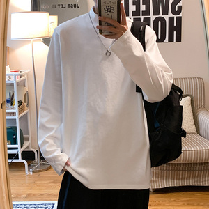 男秋冬新款打底衫纯色T恤半高领T102P15图片