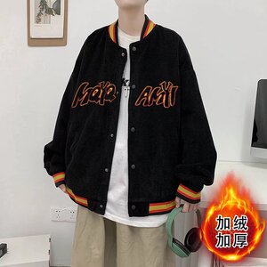 男秋冬加绒加厚棒球服外套J313P60图片