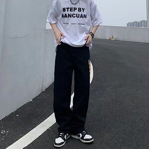 美潮vibe风高街火焰牛仔裤hiphop裤NG098P38图片