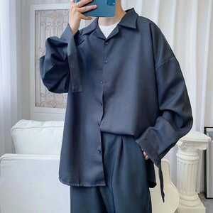 男新款日系潮流百搭青春流行长袖衬衣C029P30图片