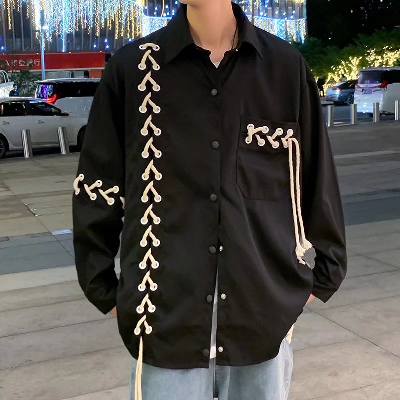 衬衫外套男2023年新款百搭高街hiphop设计感小众上衣潮Y810P60,男装衬衫,星座1116-2