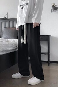 直筒休闲裤青春流行长裤宽松型纯色运动裤A326P24图片