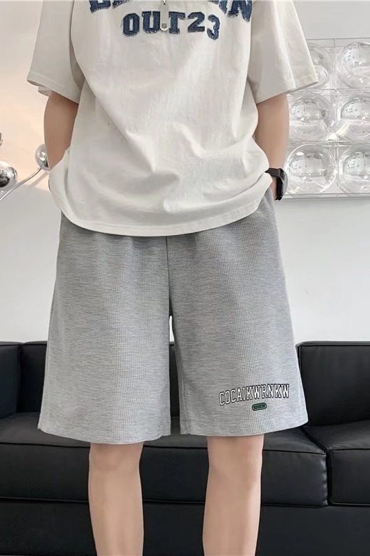 2022夏季运动短裤男ins潮港风简约休闲裤宽松直筒五分裤D6806P23,男装休闲裤,星座1116-2