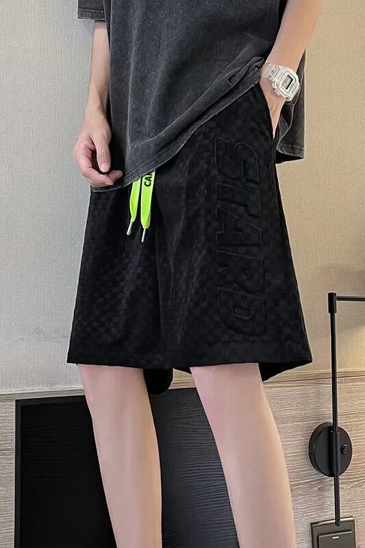 2022夏季运动短裤男ins潮百搭休闲裤子宽松直筒五分裤D676P33,男装休闲裤,星座1116-2