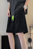 2022夏季运动短裤男ins潮百搭休闲裤子宽松直筒五分裤D676P33，男装休闲裤，星座1116-2