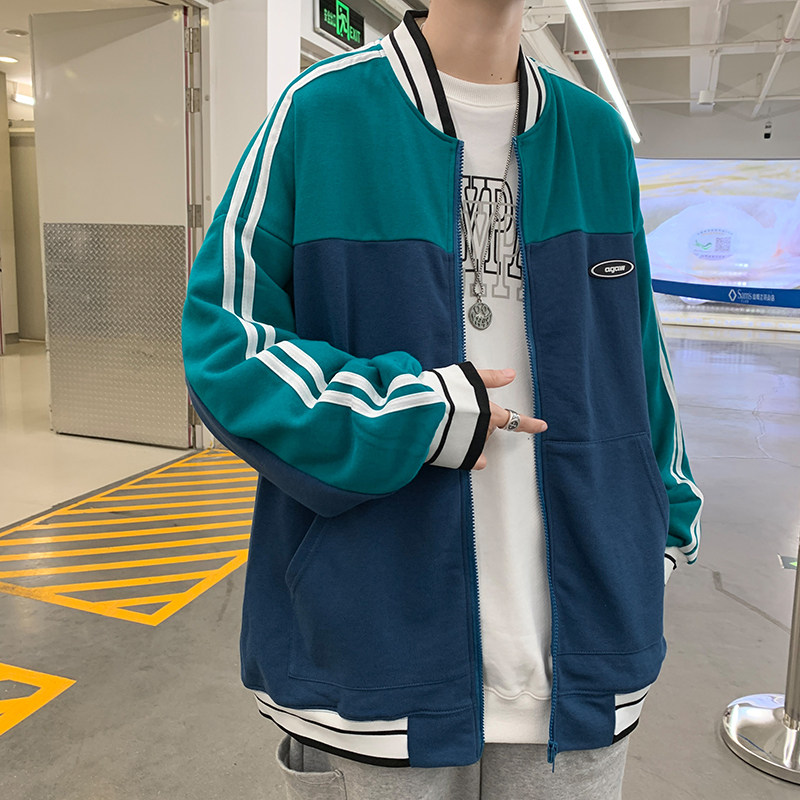 男秋季新款拼色夹克外套J204P45图片