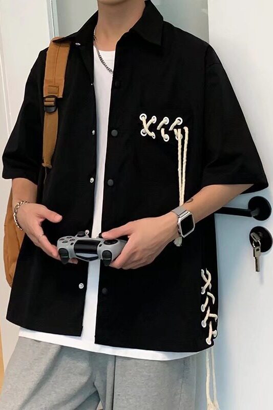 短袖男潮情侣装短袖衬衫夏季新款潮流简约T恤高街insY813P36,男装衬衫,星座1116-2