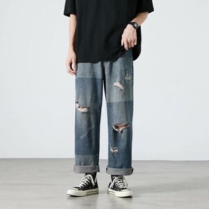 男士裤子嘻哈直筒时尚百搭长裤K834P40图片