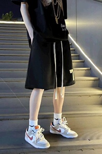 美式篮球运动短裤男夏季外穿休闲ins高街速干五分裤Q07P23图片