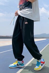 卫裤男欧美高街宽松束脚裤子2022春款休闲长裤DX65P32图片
