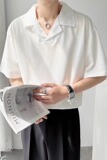夏季轻熟风短袖POLO衫男潮牌痞帅半袖上衣V型翻领t恤男潮T548P30，男装Polo衫，星座1116-2