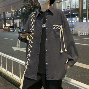 高街炸街外套男士ins潮牌设计感小众上衣夹克JK7025P65图片