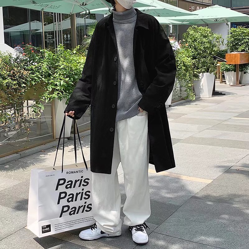 男秋季双层中长款风衣F21P50图片