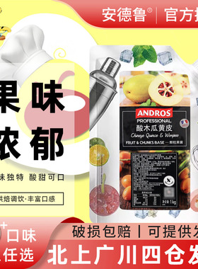 安德鲁酸木瓜黄皮风味颗粒果酱1kg 果酱西点奶茶andros调饮烘焙