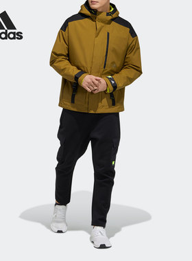 Adidas/阿迪达斯正品春季男子运动休闲舒适连帽夹克外套 GP0989