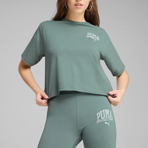 Puma/彪马正品2025夏款女休闲圆领套头透气针织短袖T恤690230-30
