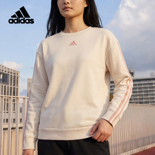 Adidas/阿迪达斯正品W DK 3S SWT 女士休闲卫衣套头衫H10237