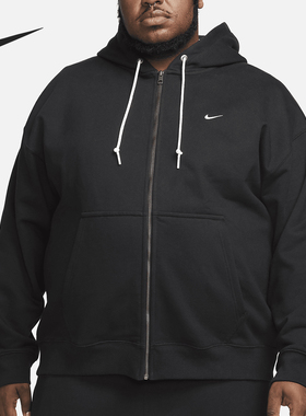 Nike/耐克官方正品Solo Swoosh男士开襟连帽宽松外套DR0403-010