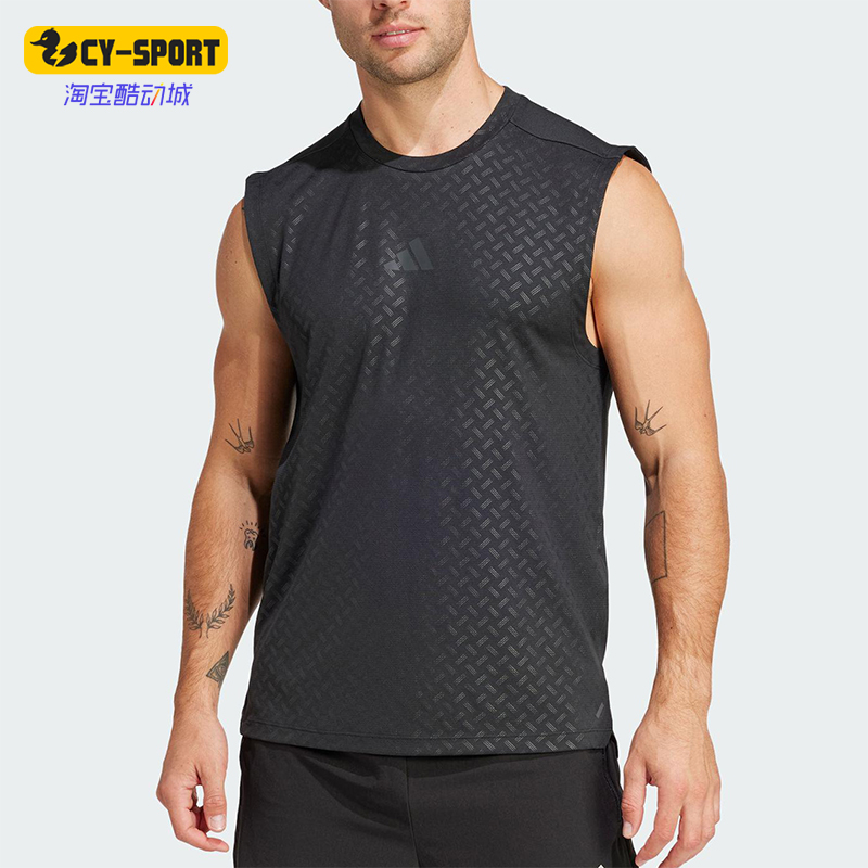 Adidas/阿迪达斯正品2025男士透气运动经典跑步训练背心JM3190