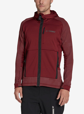 Adidas/阿迪达斯正品TERREX户外运动男子透气连帽外套上衣 HH9220