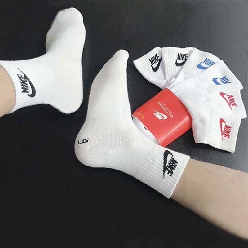 Nike耐克袜子男女袜旅行篮球袜正品运动袜中筒情侣夏季白色中筒袜