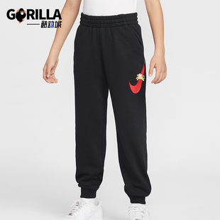 IQ3935 Sportswear大童休闲松紧腰束脚印花长裤 010 耐克正品 Nike