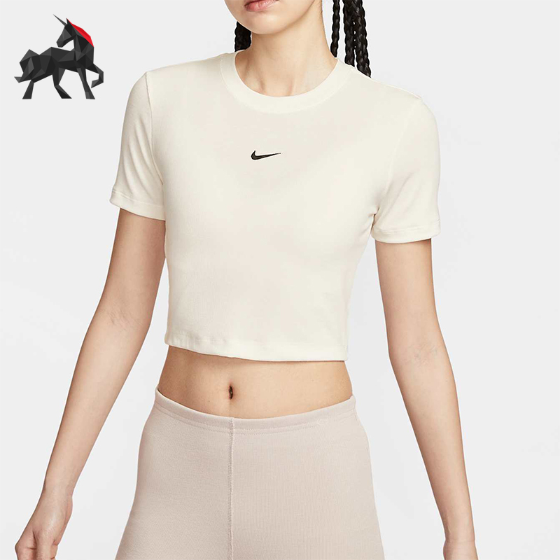 Nike/耐克正品2025秋季款女士针织运动时尚圆领短袖II1865-133