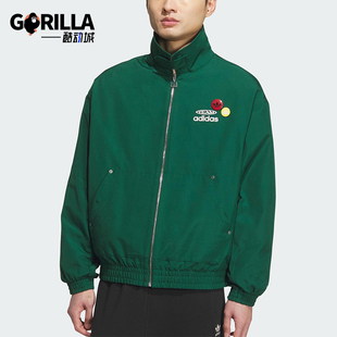 三叶草男士 休闲宽松梭织翻领运动外套KC0136 阿迪达斯正品 Adidas