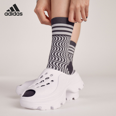 阿迪达斯SMC女子鱼嘴运动拖鞋