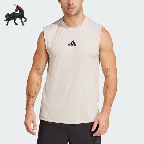 Adidas/阿迪达斯正品2025新款男士经典透气运动健身背心JM3188
