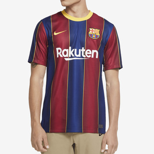 Nike/耐克官方正品巴萨罗娜足球比赛男子运动球衣短袖T恤 CD4232