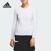 女士高尔夫运动圆领长袖 新款 T恤JF4598 阿迪达斯正品 Adidas
