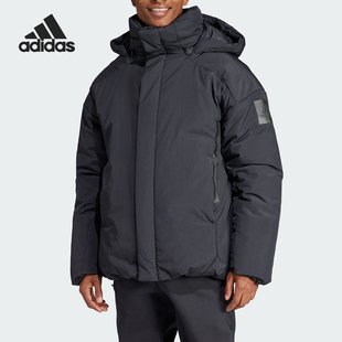 Adidas/阿迪达斯正品新款男子保暖防风连帽运动羽绒服IK3118