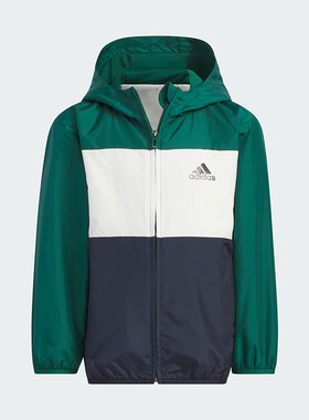 Adidas/阿迪达斯正品新款小童透气连帽运动夹克外套IN6525