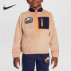 Nike 200 PLAY小童休闲立领拼接卫衣HQ8073 耐克正品 POWDER
